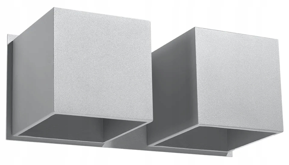Nástenné svietidlo Quad 2 G9 Sivý hliník Sollux Lighting