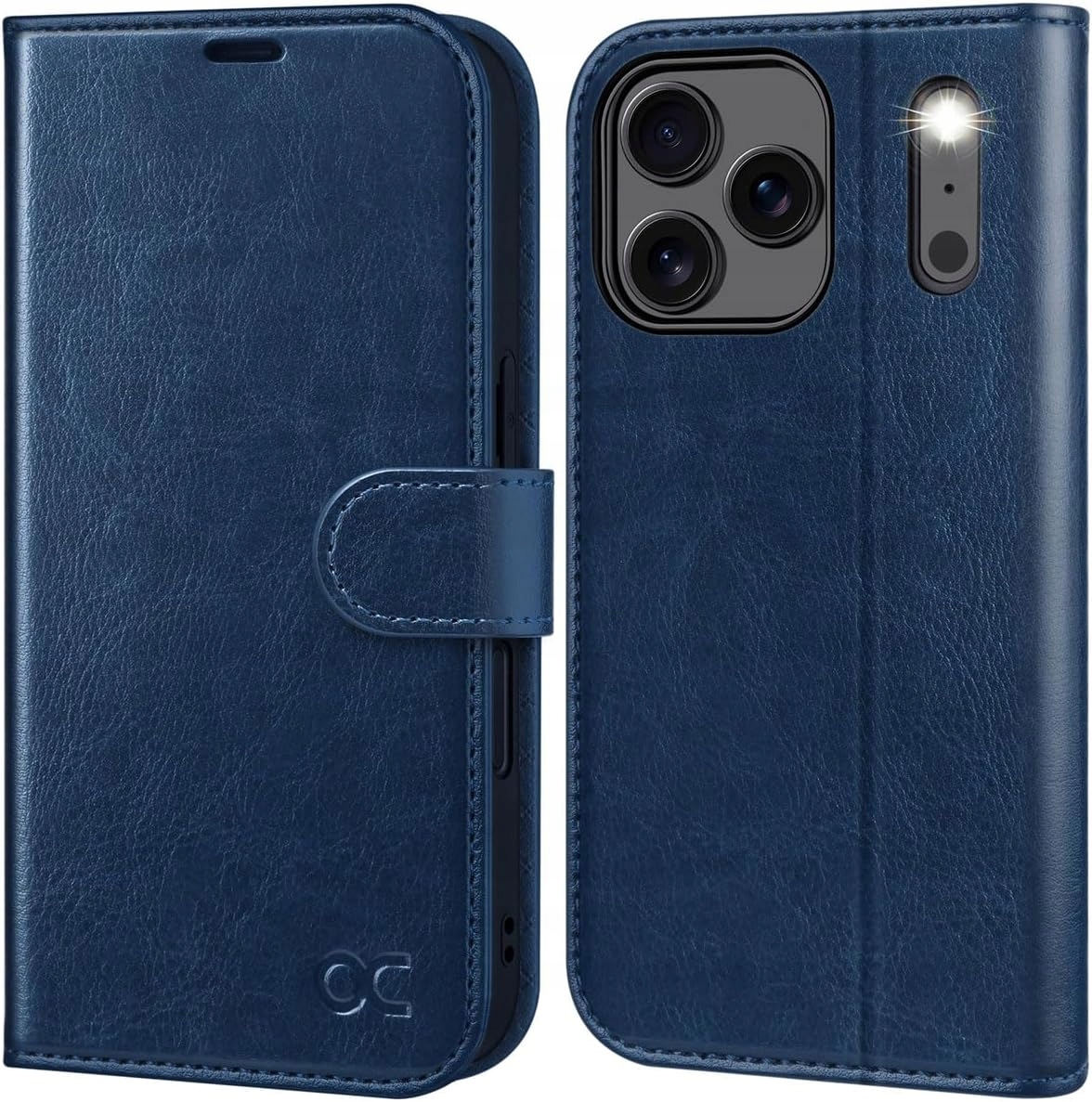 Etui z klapką Pokrowiec Skóra Ocase do Apple iPhone 17 Pro niebieski