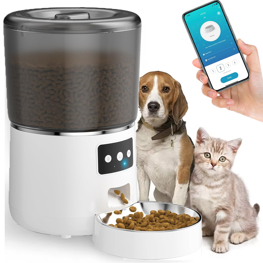 Levně Miska Na Krmítko 4L Wifi Automatický Dávkovač Dávkovač Pro Psa Kočku