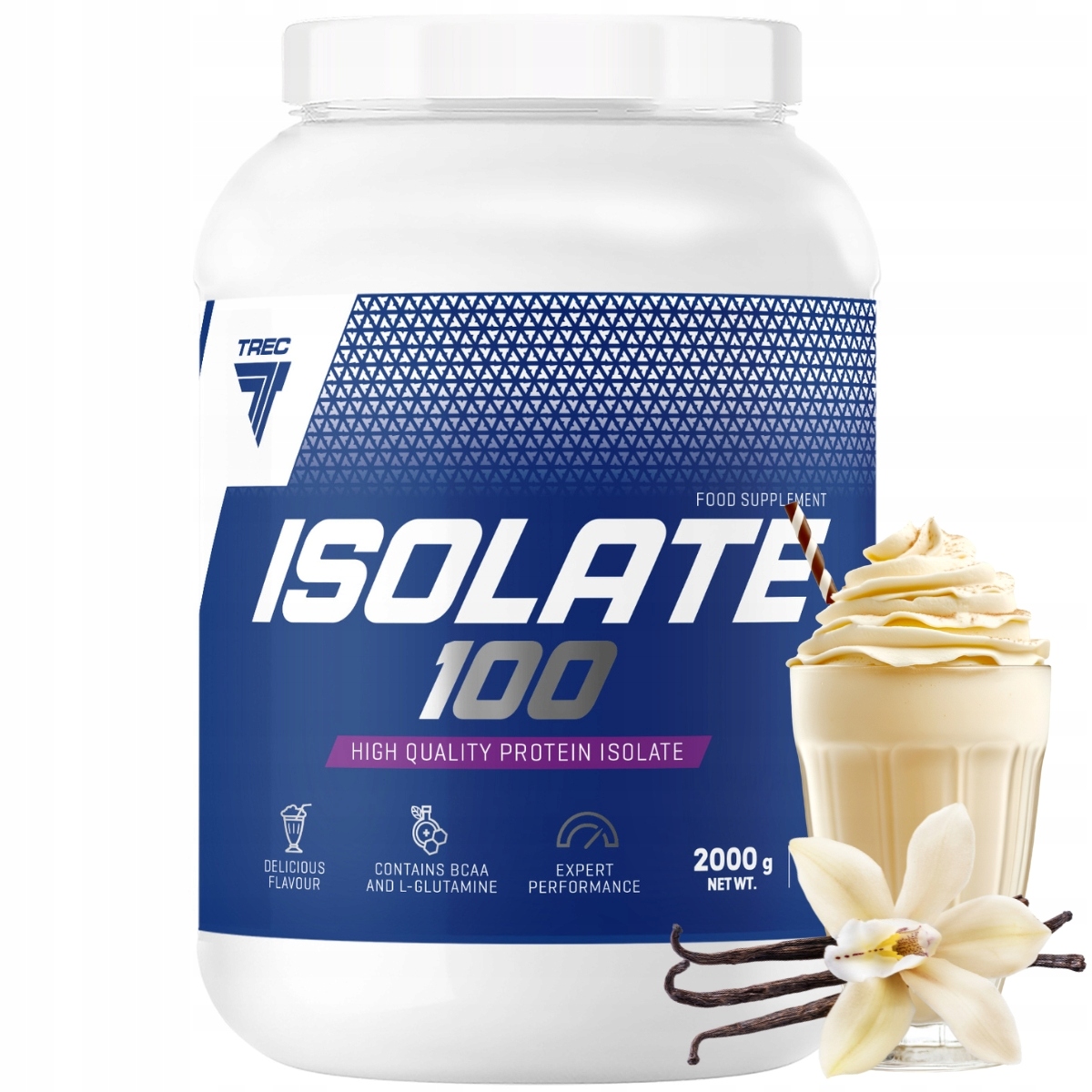 Trec Isolate 100 2 kg Wpi Proteinový Izolát Syrovátkový Vanilkový