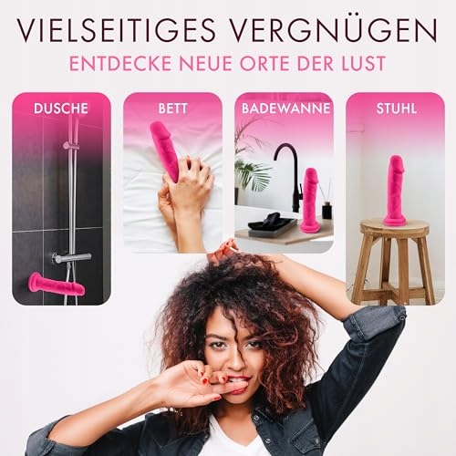 LIEBESFREUNDE Realistyczny Dildo 20 cm Silikonowy Z Przyssawką Dla Kobiet — miniatura 4