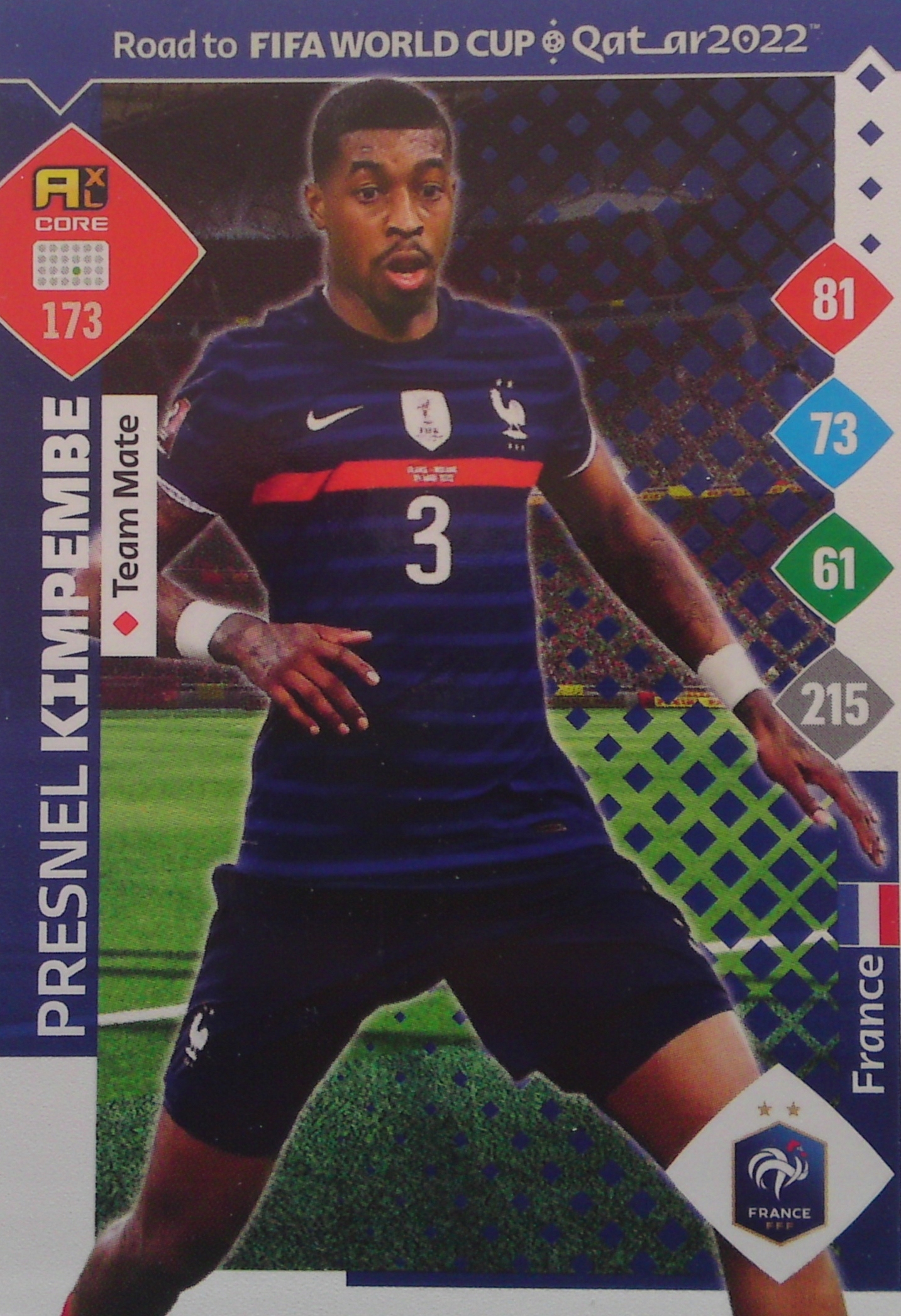 Panini Road Fifa World Qatar 2022 Team Mate Presnel Kimpembe 173