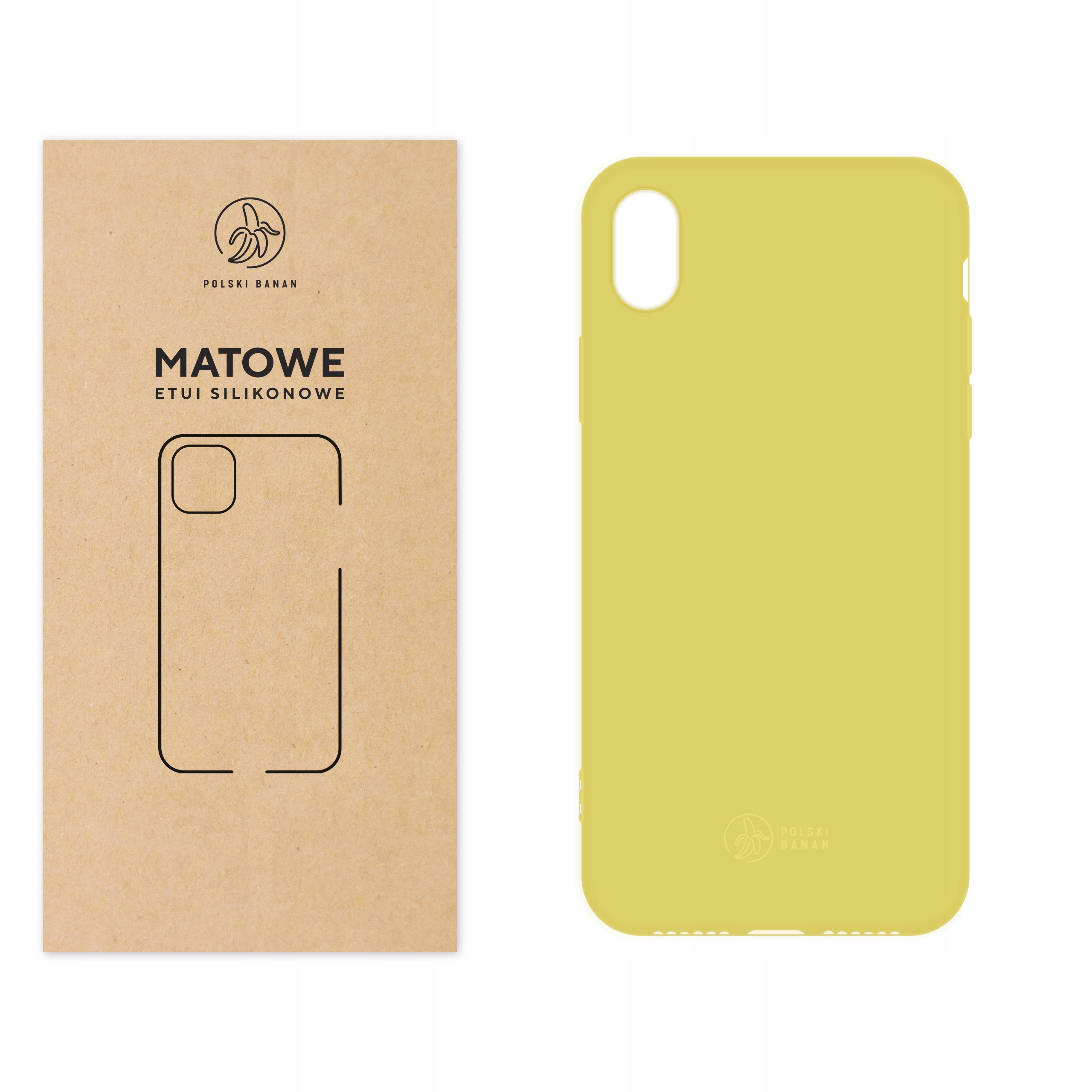 

Etui Matowe do iPhone Xr żółte