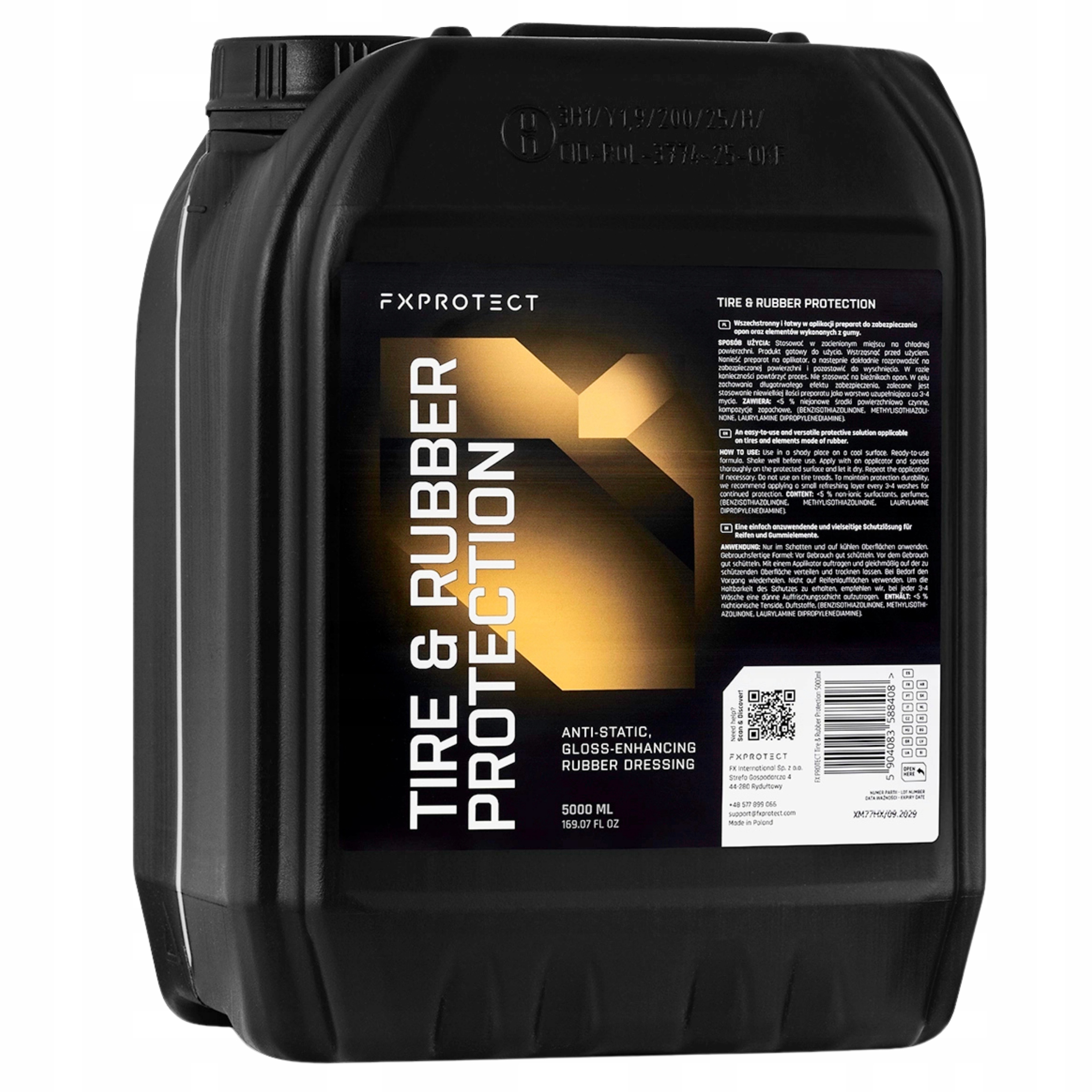 Fx Protect Tire & Rubber Protection prípravok na pneumatiky a gumu Satyna 5L