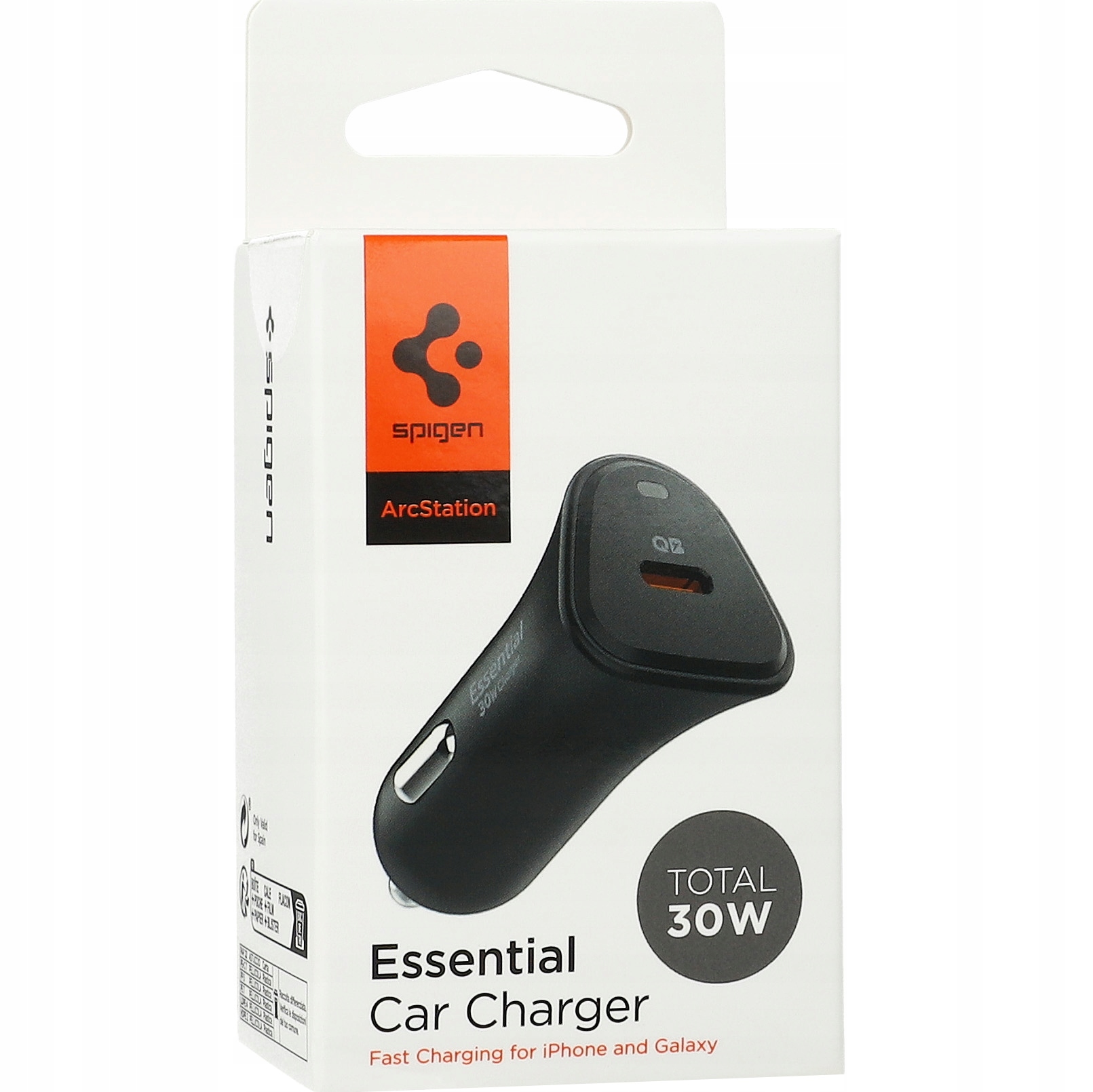 Spigen Essential EV301 Szybka Ładowarka Samochodowa Usb-c 30W Pd 3.0 Pps