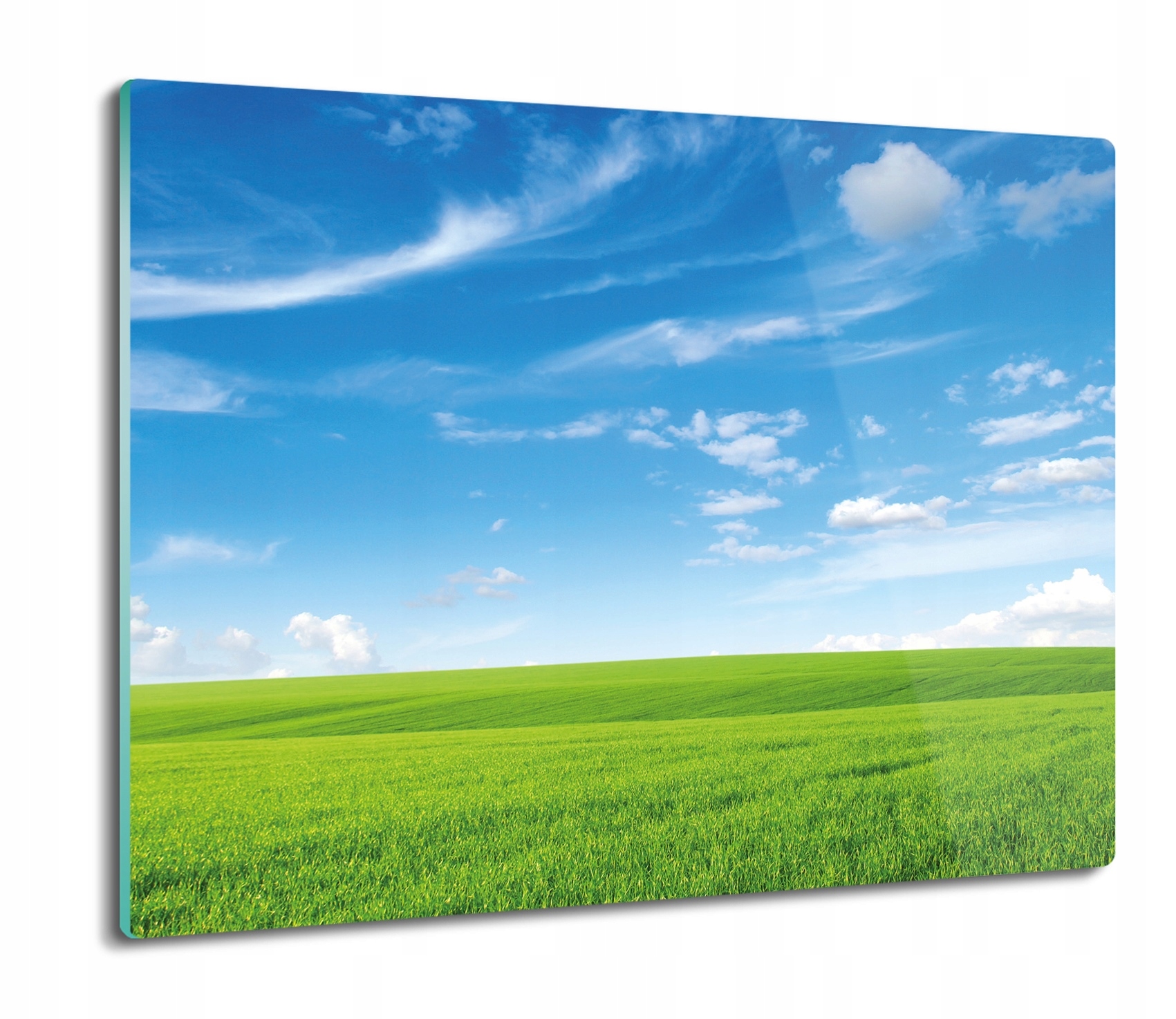 

Pole trawa chmury 60x52 deska prostokątna szklana