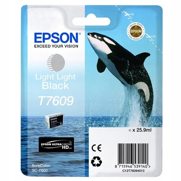 Inkoust Epson T7609 SC-P600 světle černý originální