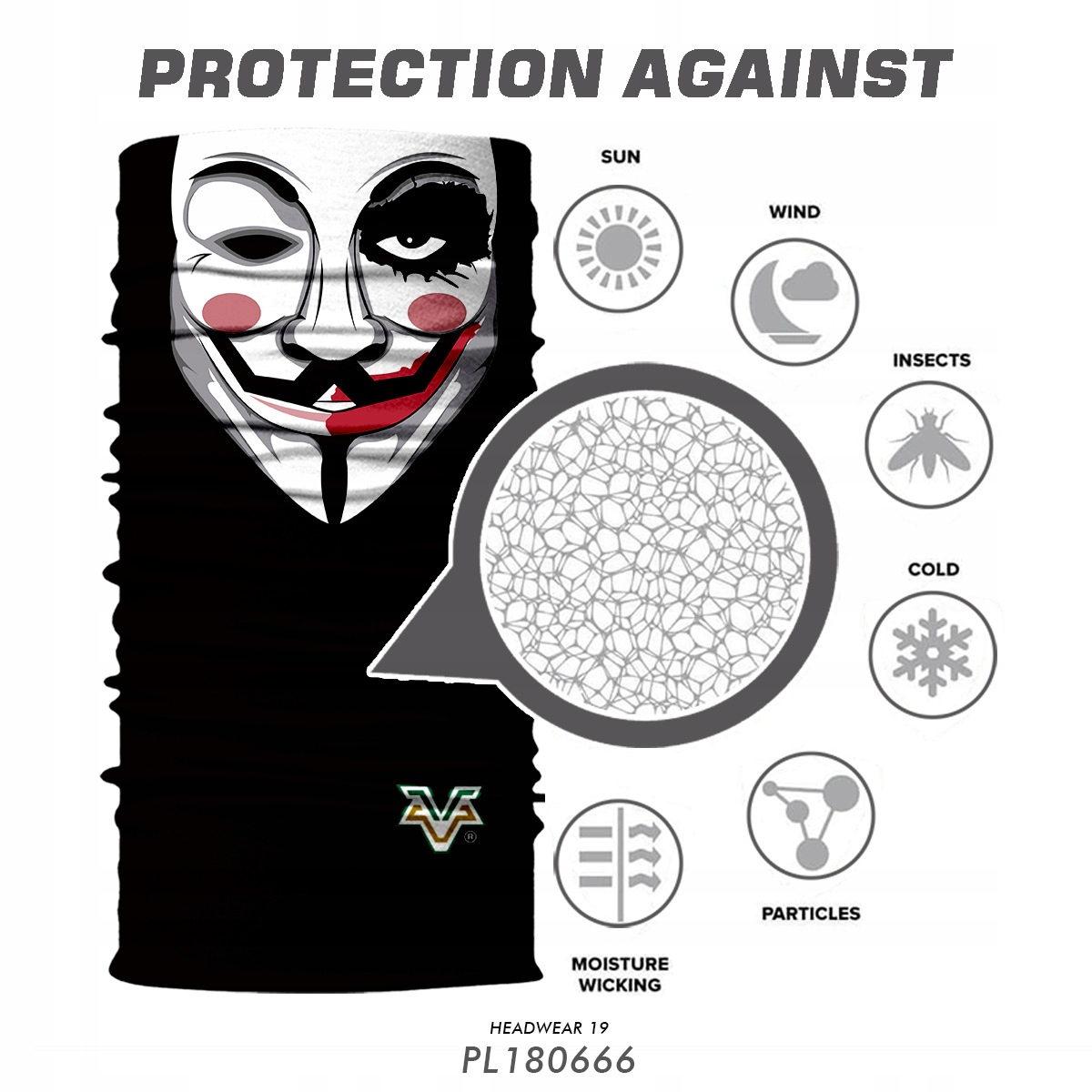 ANONYMOUS Bandana 3D komin chusta maska Kod producenta brak