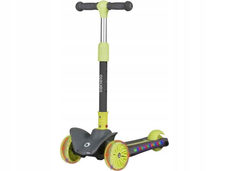 Hulajnoga 3-KOŁOWA dla dzieci Lionelo Timmy Szaro-limonkowy