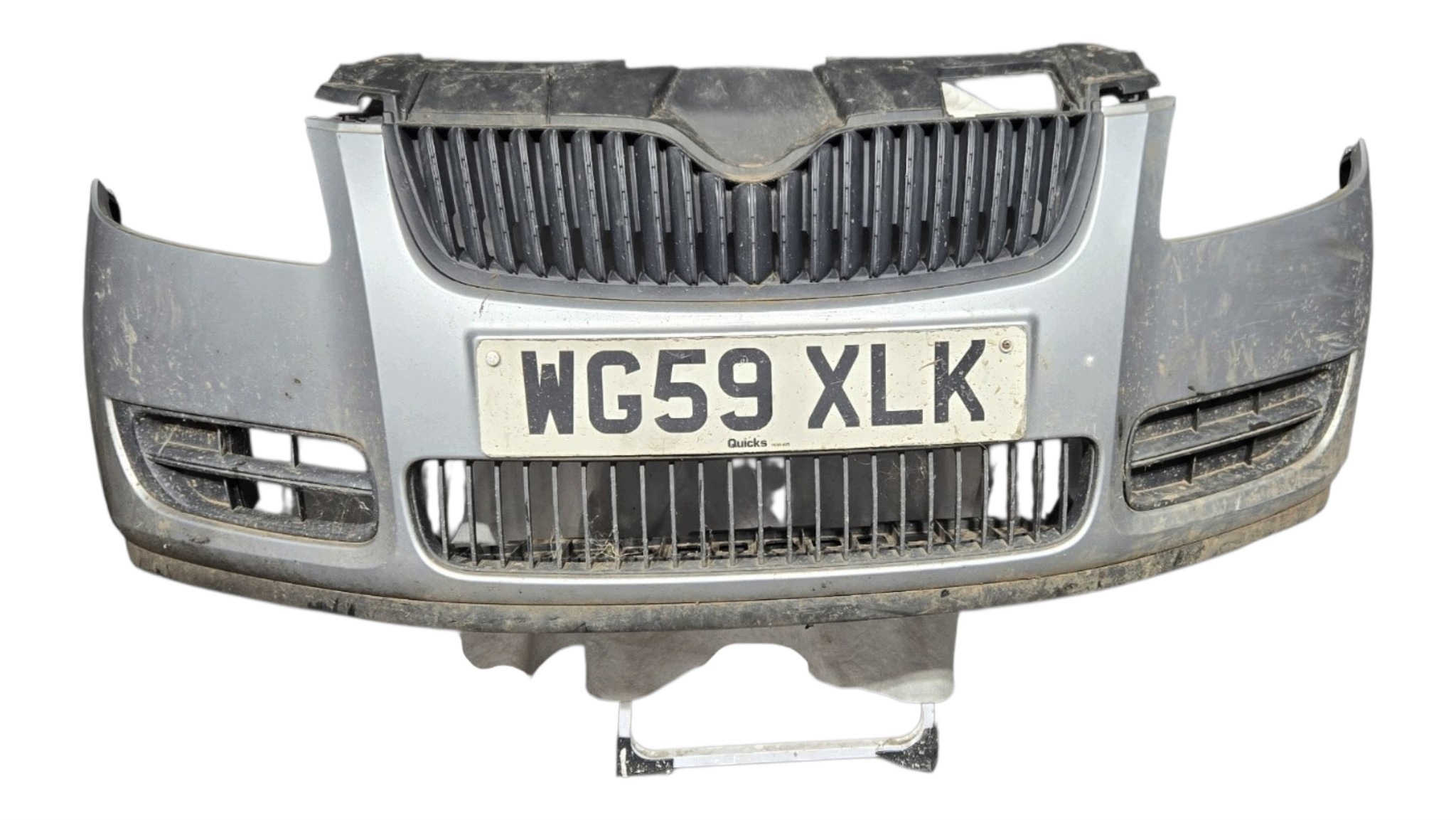 bumper front front grill SKODA FABIA II paint: LF7A LIFT 2010