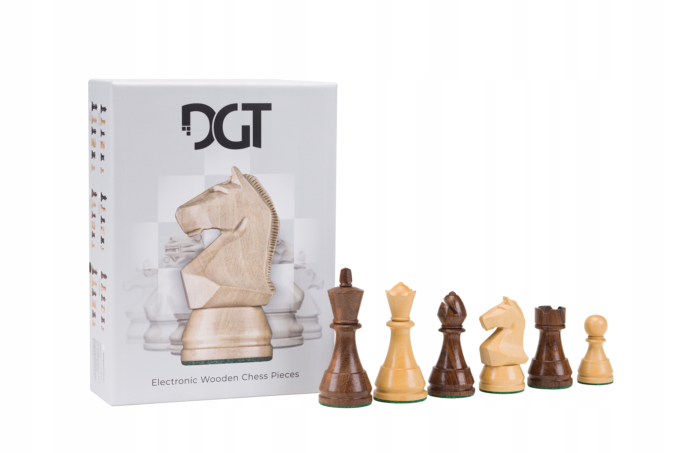 Dřevěné šachové figurky Dgt Modern pro elektronická prkna – zátěžové
