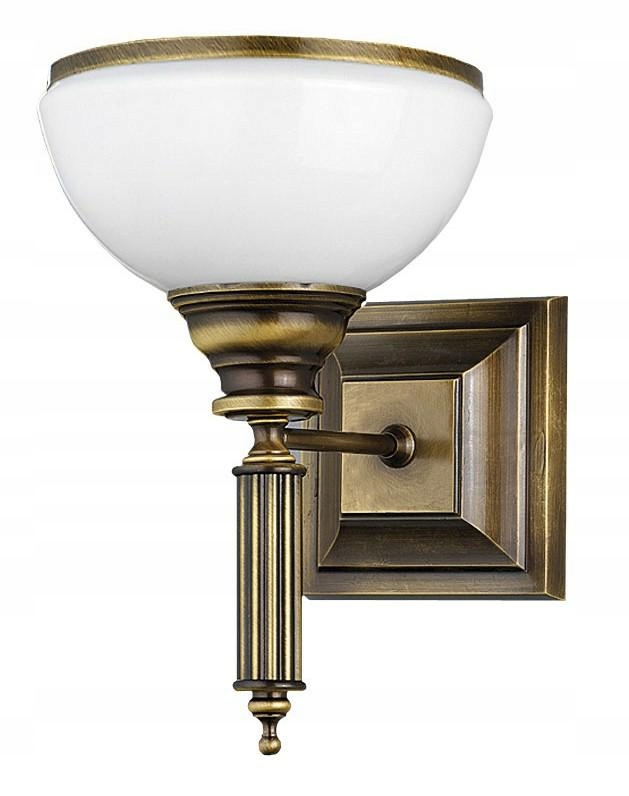 Nástěnné svítidlo Zeus Patina Bílá Skleněné stínidlo 1xE27 Lampa na zeď do pokoje, domu