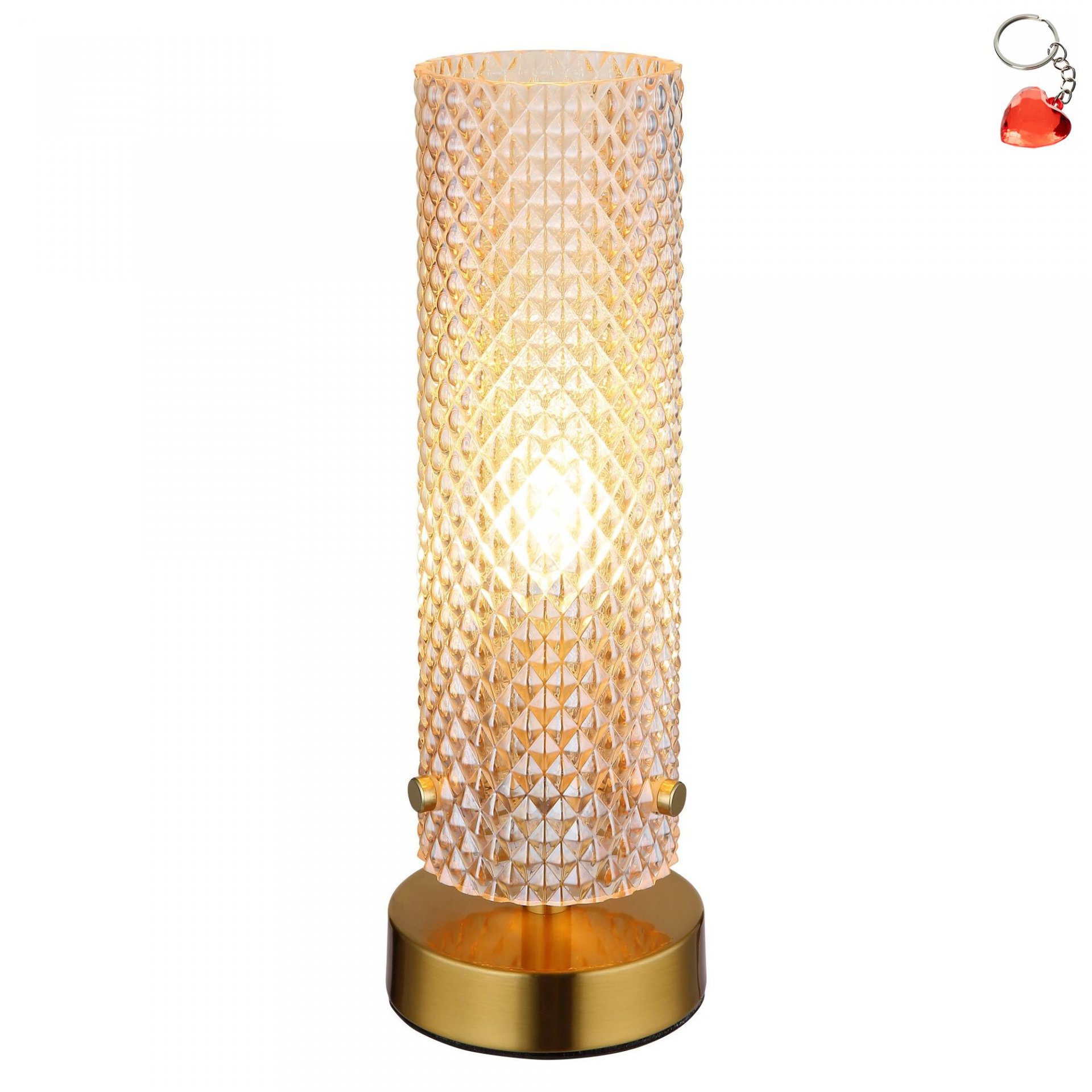 Jantarová stolní lampa 28,5 cm do obývacího pokoje Karolo 15775T Globo