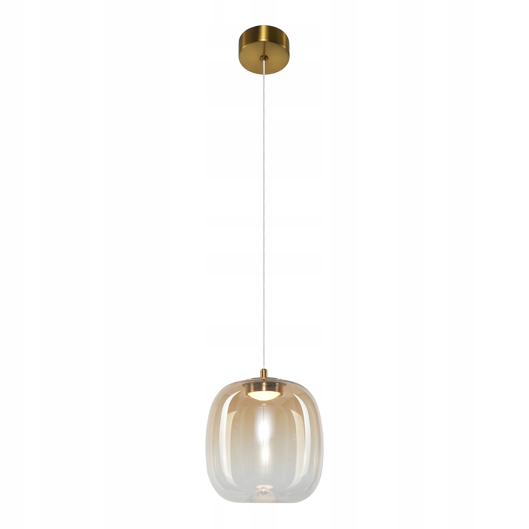 Závesná lampa Milagro Vaso 2 Amber 4W Led 3000K zlatá jantárová sklenená
