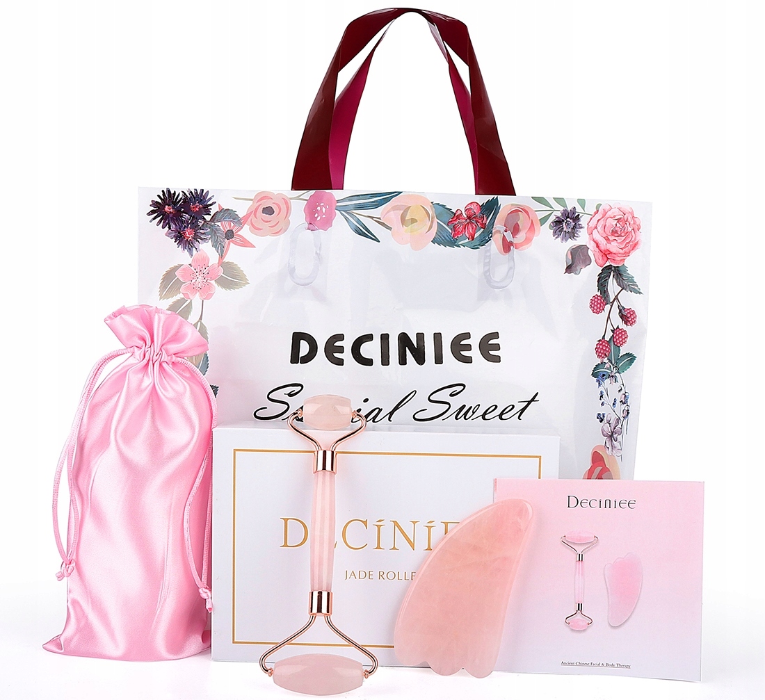 WAŁEK I PŁYTKA Z JADEITU DO MASAŻU TWARZY PREZENT