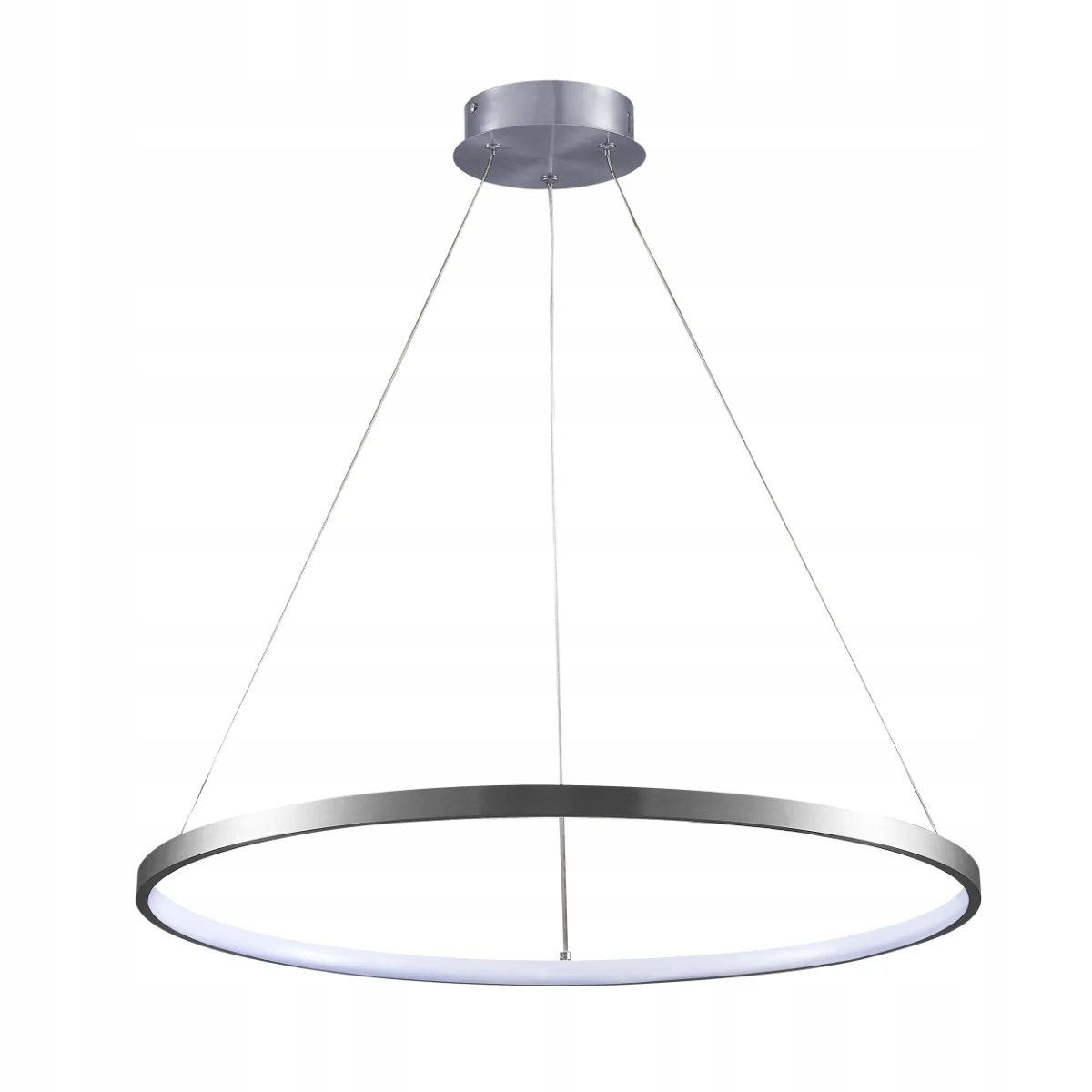 Závesná Led lampa moderná nikelový krúžok okrúhla 50 cm 4000K nad stôl Polux