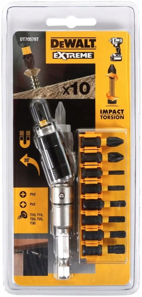 

Dewalt DT70578T Zestaw bity udarowe uchwyt 10el