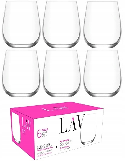 

Lav Gaia komplet 6 szklanek 590 ml szklanki W-wa