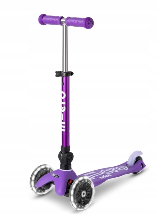 Hulajnoga dla dzieci Mini Micro Deluxe Led składana Purple