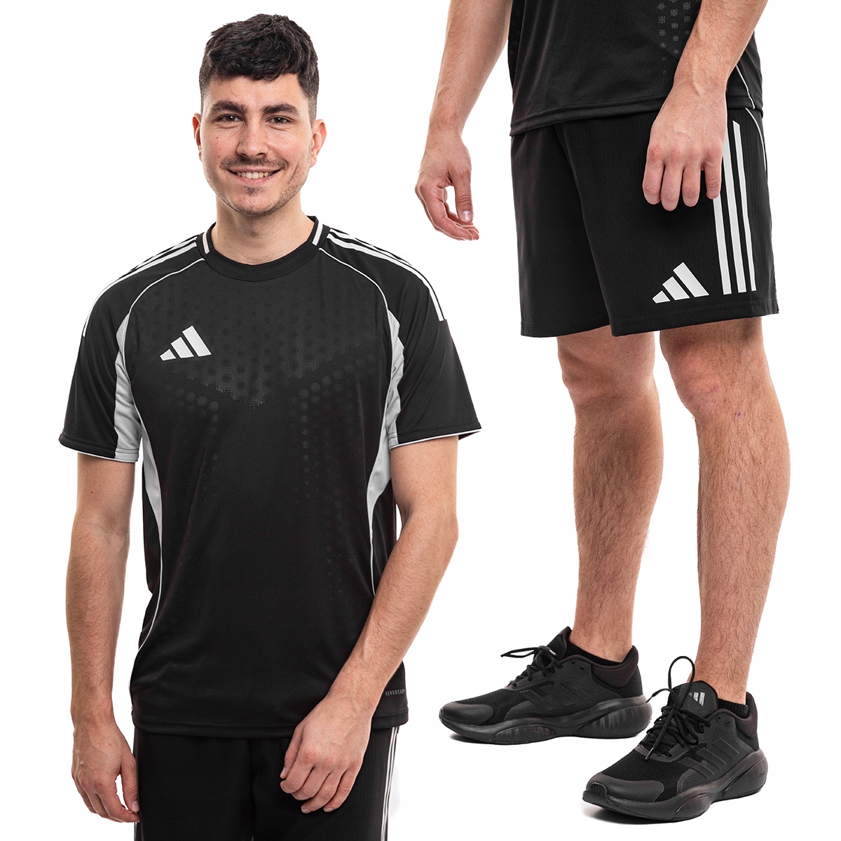 Strój Piłkarski Męski adidas Tiro 25 Zestaw Koszulka Spodenki Czarny r. L