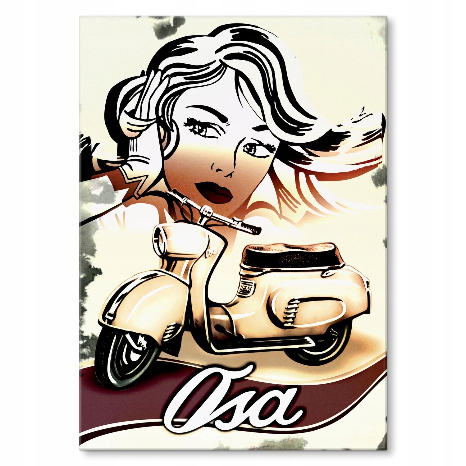 Kovový plakát Skútr Osa Dárek 22 x 31 cm