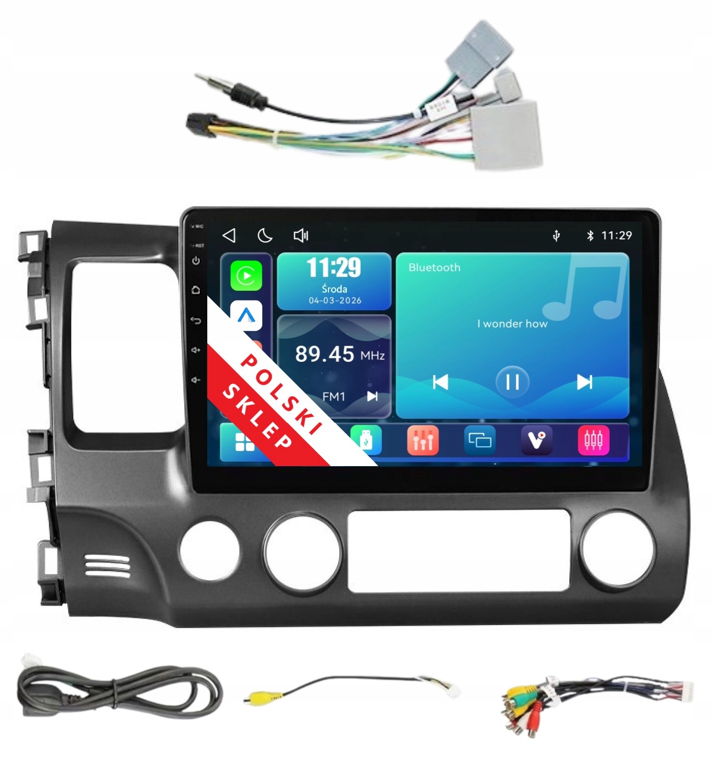 Navigácia Rádio 2DIN Linux Honda CIVIC VIII 8 Apple Carplay Android Auto