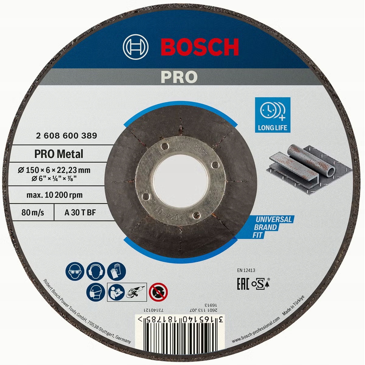 BOSCH TARCZA DO SZLIFOWANIA METALU PRO 150 x 6 mm