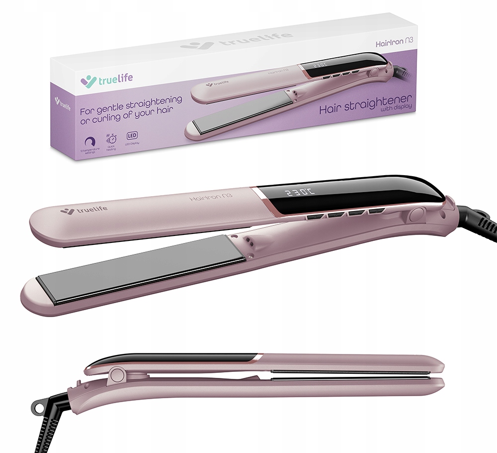 Žehlička Na Vlasy na vlasy TrueLife Keramické destičky Ionizace Konstantní teplota Led