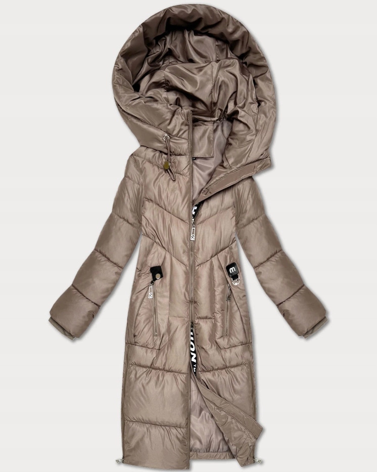 Zimní Bunda Kapuce B/R8535 Tmavě Béžová XXL (44)