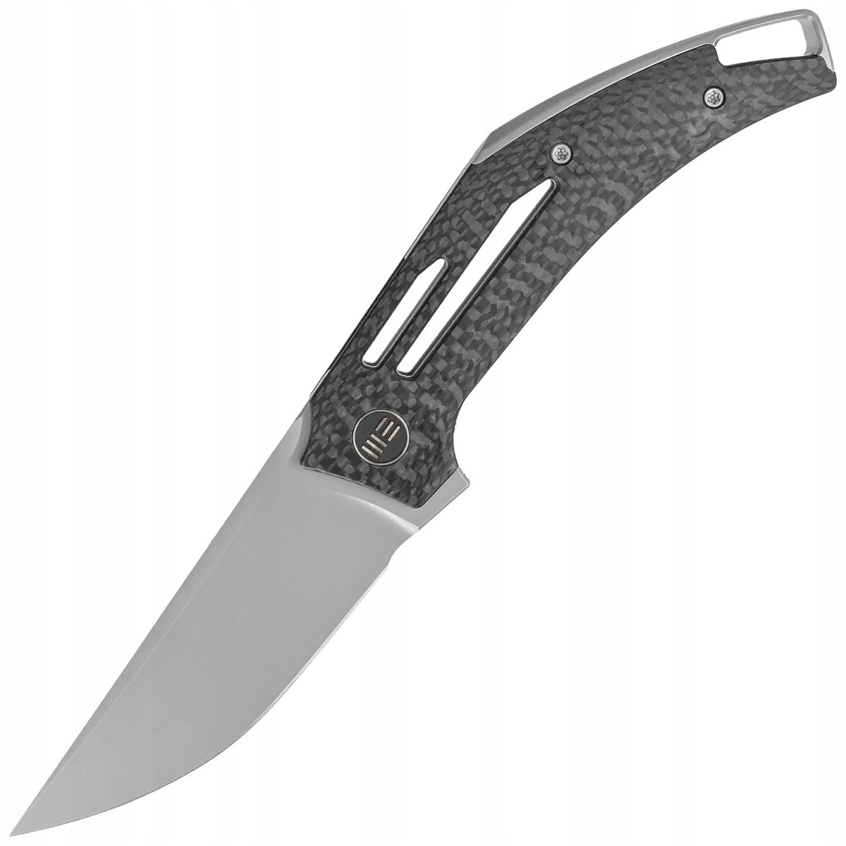 Nůž We Knife Speedliner Twill Carbon Fiber, Silver Bead Blasted Cp