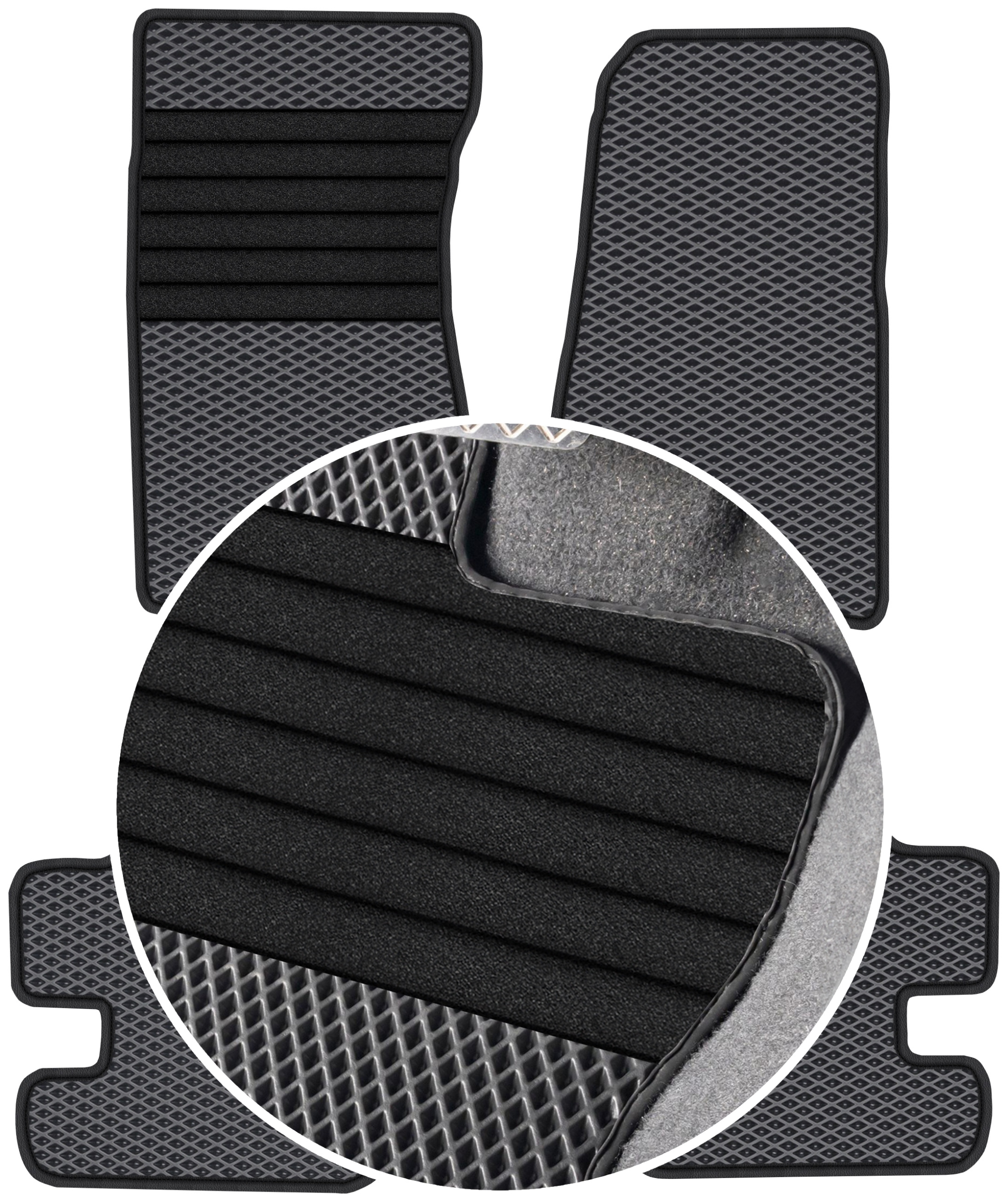 Jeep Wrangler II 2D 2007-2011 Gumové rohože Eva Eternity Posilnenie XXL