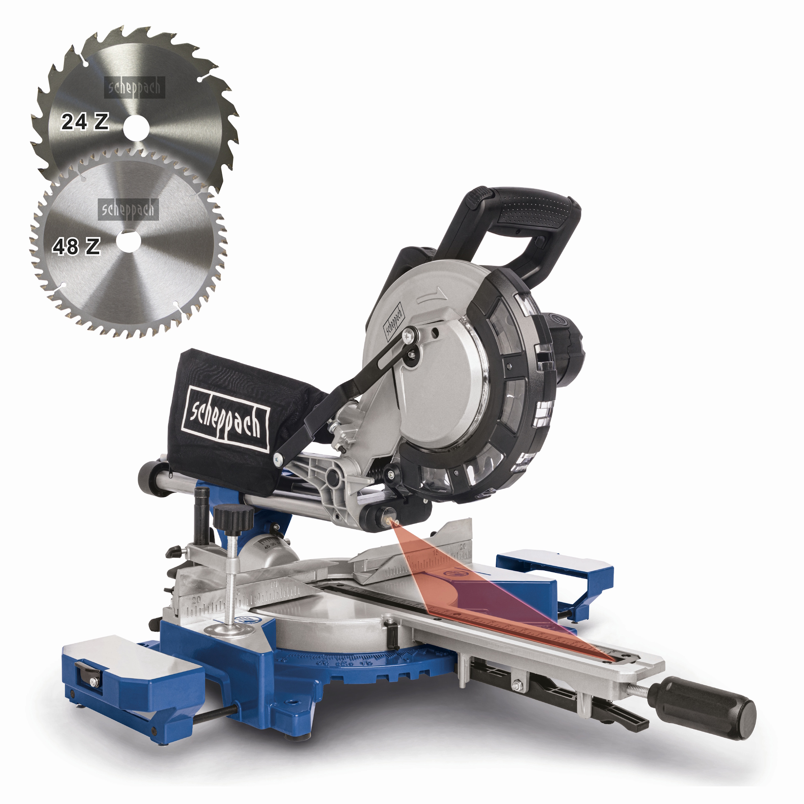 Scheppach Piła ukośna stołowa z posuwem HM216 2000 W 216 mm Bez Softstart