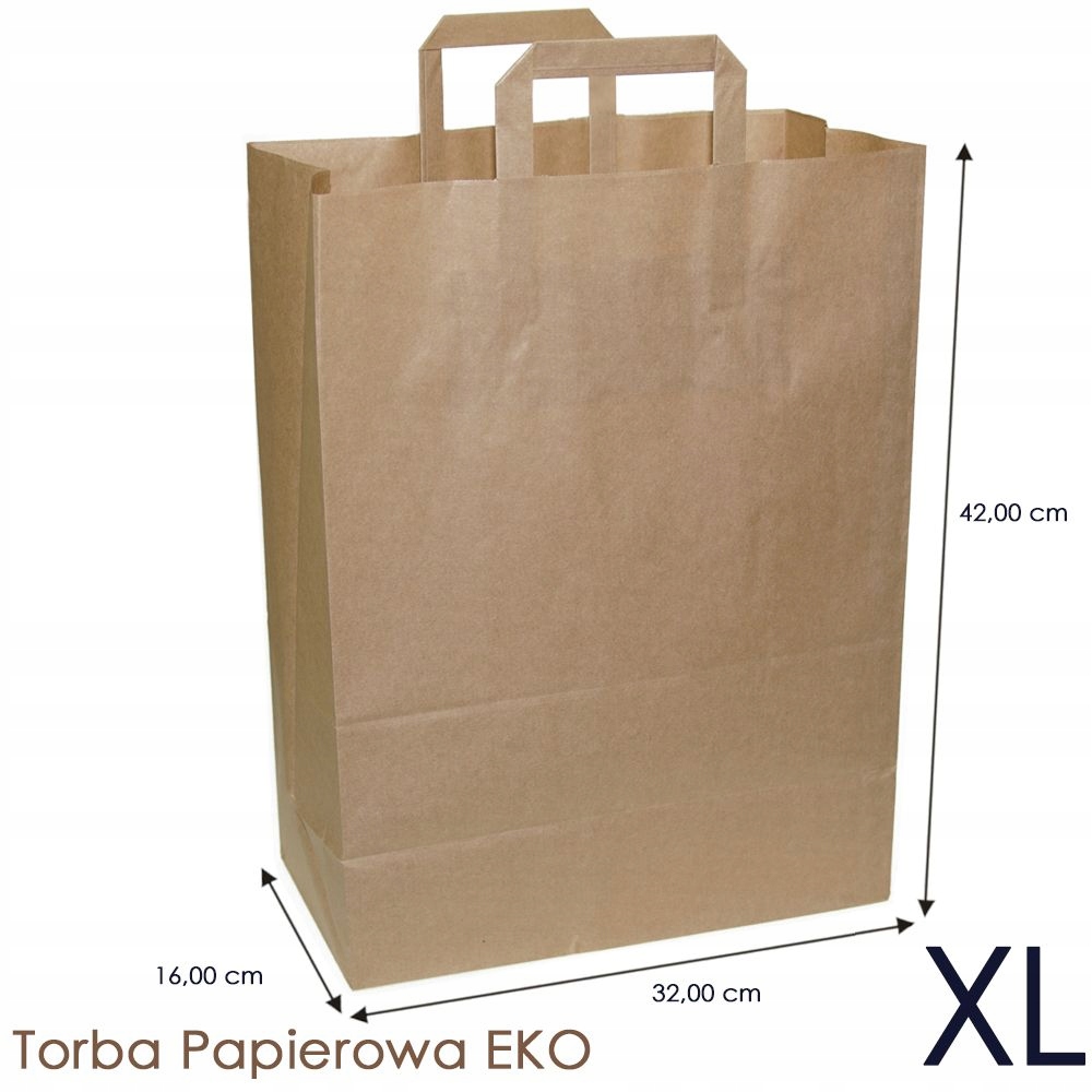 

Torby papierowe Eko na zakupy 320x160x420 50 szt
