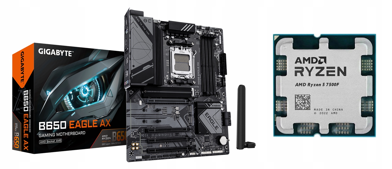 Zestaw Amd Ryzen 5 7500F Gigabyte B650 Eagle Ax