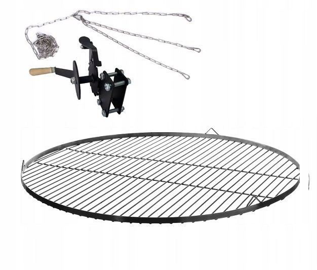 Ruszt do grilla Stal Nierdzewny 80 cm Kołowrotek