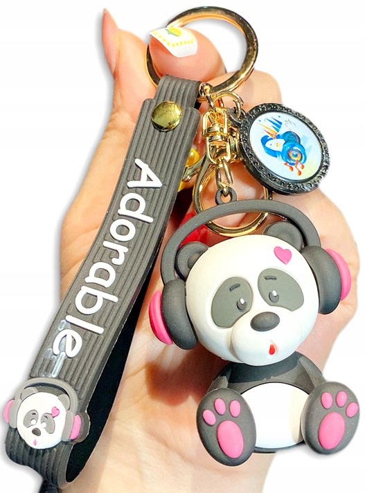 

Panda Brelok do kluczy torebki miś breloczek 3D