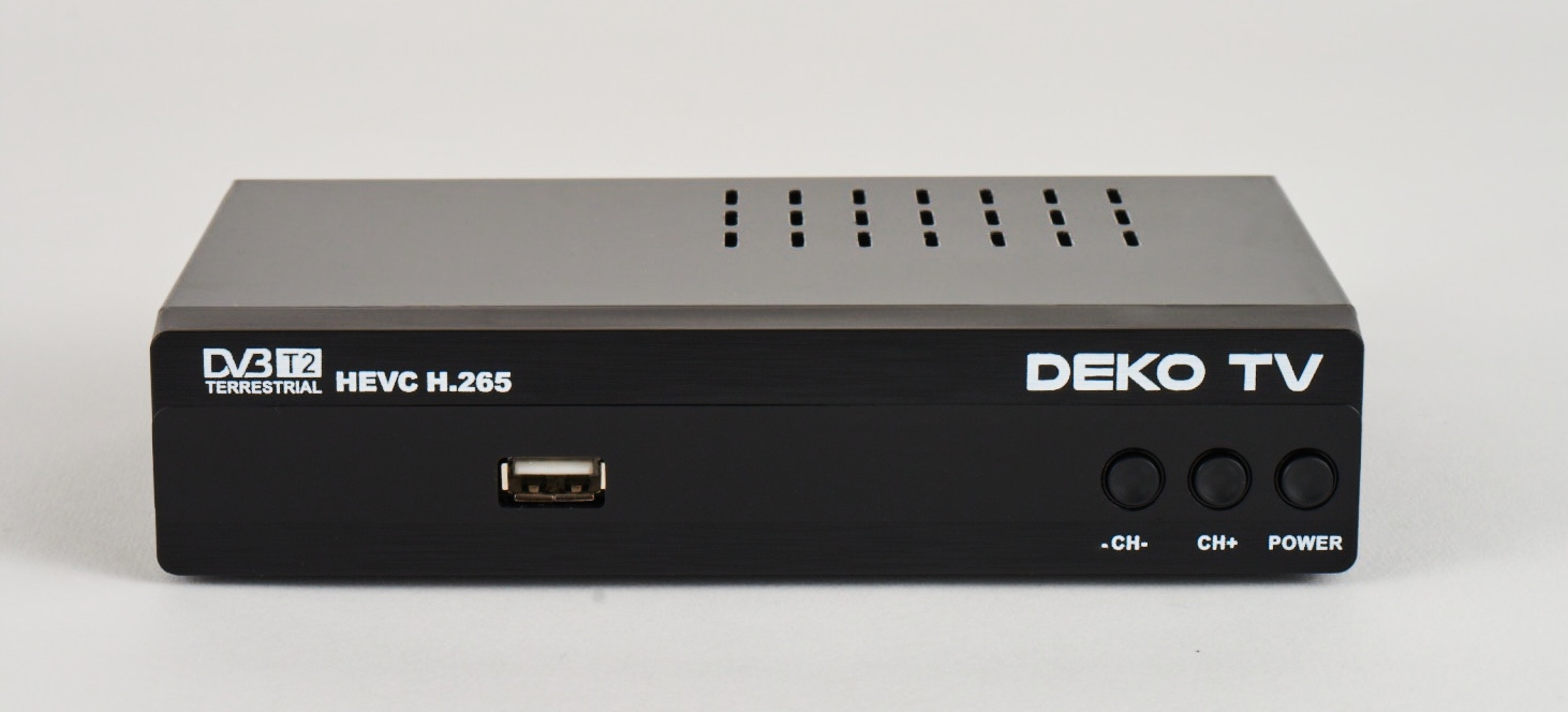 DEKODER TUNER DVB-T2 HEVC H.265 DekoTV+ kabel HDMI Kod producenta H.265