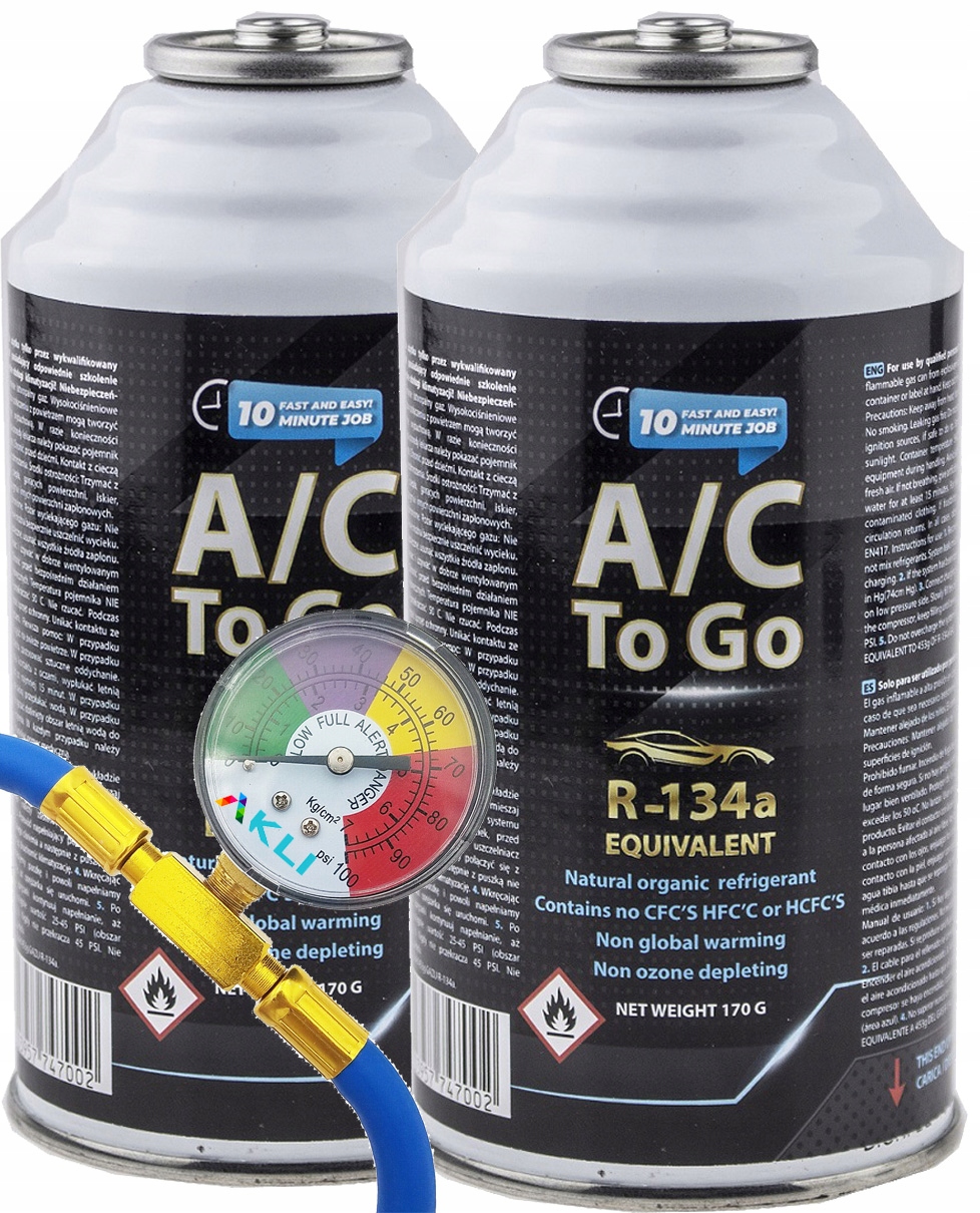 Dvojitá sada pro plnění klimatizace pro automobily R134a AcToGo