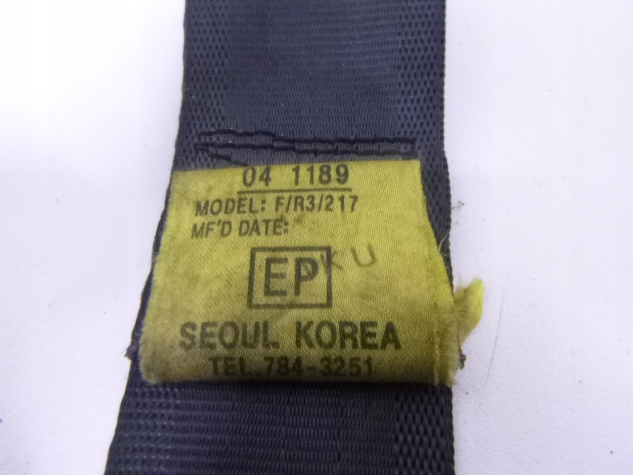 tension belt safety front right Hyundai GETZ 06r.