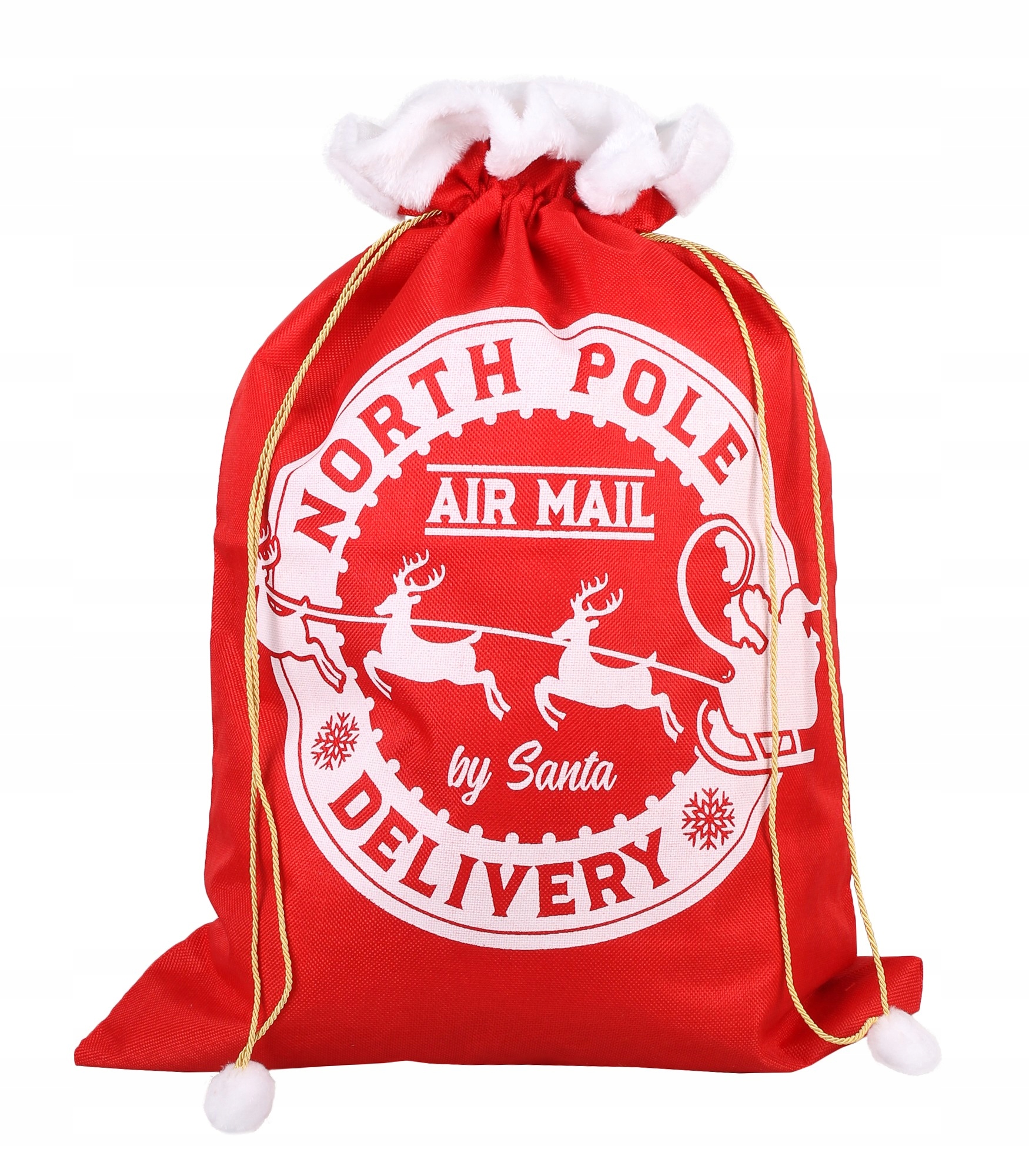 

Czerwony Worek Prezentowy North Pole Plusz 50x70cm
