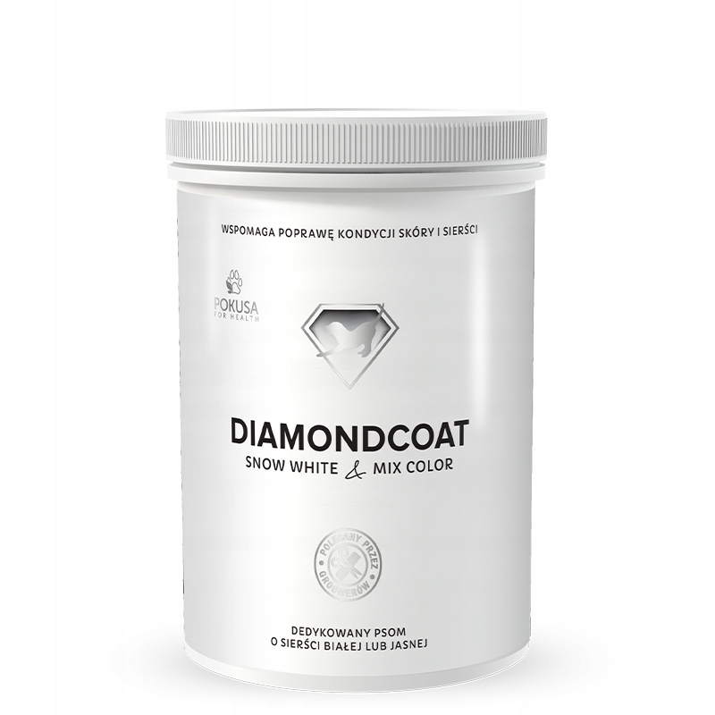 Levně DiamondCoat SnowWhite & MixColor Pokusa doplněk pro krásnou srst 300 g
