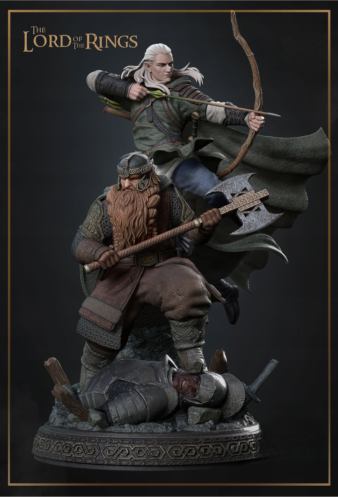 Figurka Gimly a Legolase z Pána prstenů