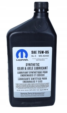 Olej Mopar 75W85 0,946L GL5 MS-A0450 Jeep Jl New Wrangler Do Mostu