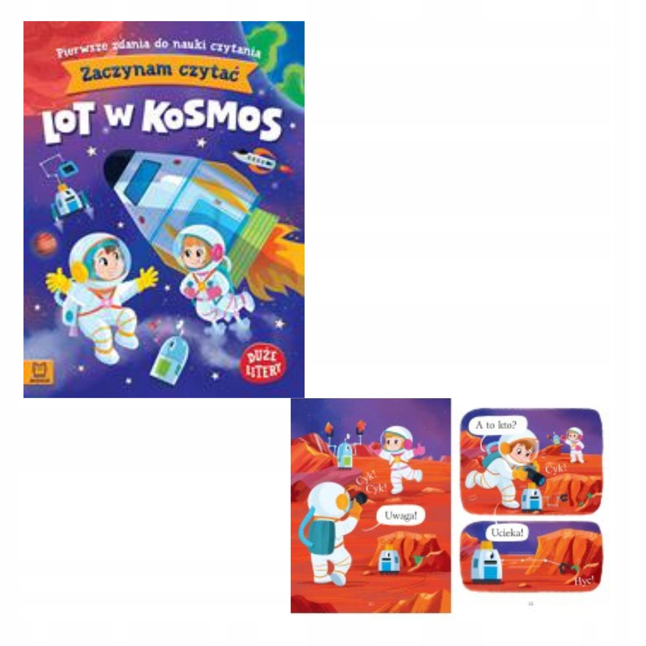 PAKIET książek do nauki czytania Pierwsze zdania Wielkie litery SYLABOWANIE Język publikacji polski