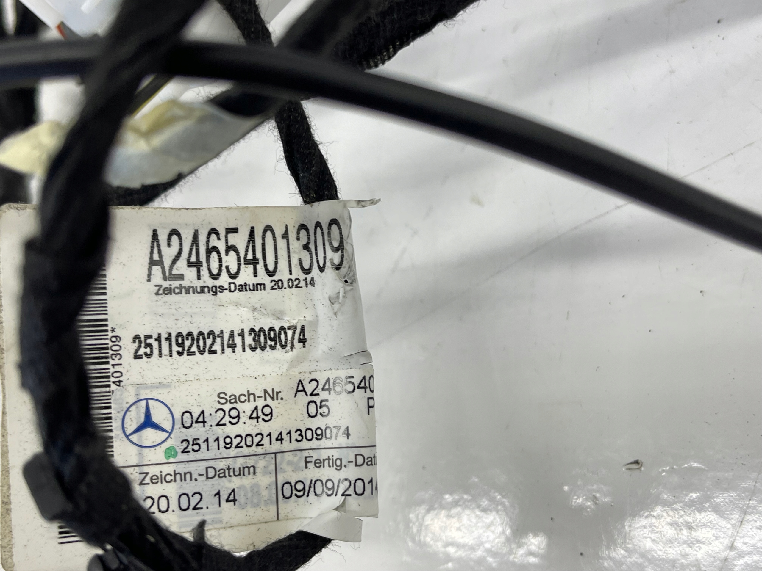 MERCEDES W246 Câblage Câblage Gauche Siège Original A2465401309