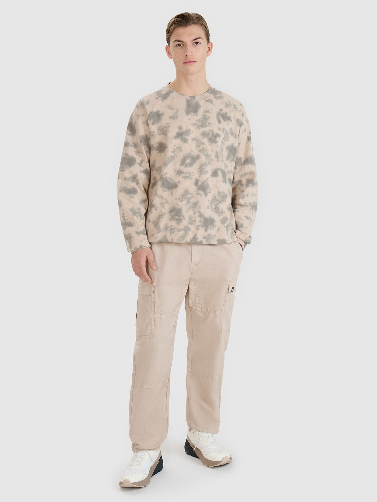 4F Pánské ležérní cargo kalhoty béžová Velikost L