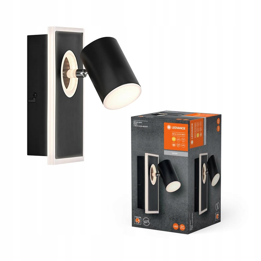 Led lampa Nástenná lampa 16.5W 540lm Cct Čierna Spot Mars Ledvance