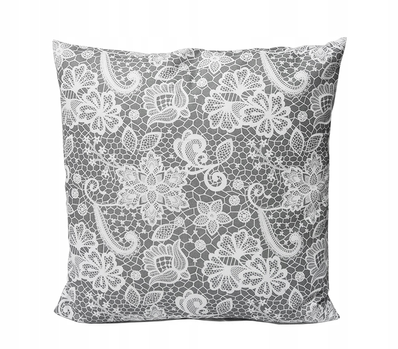 POSZEWKA bawełna 30x30 Koronka szara