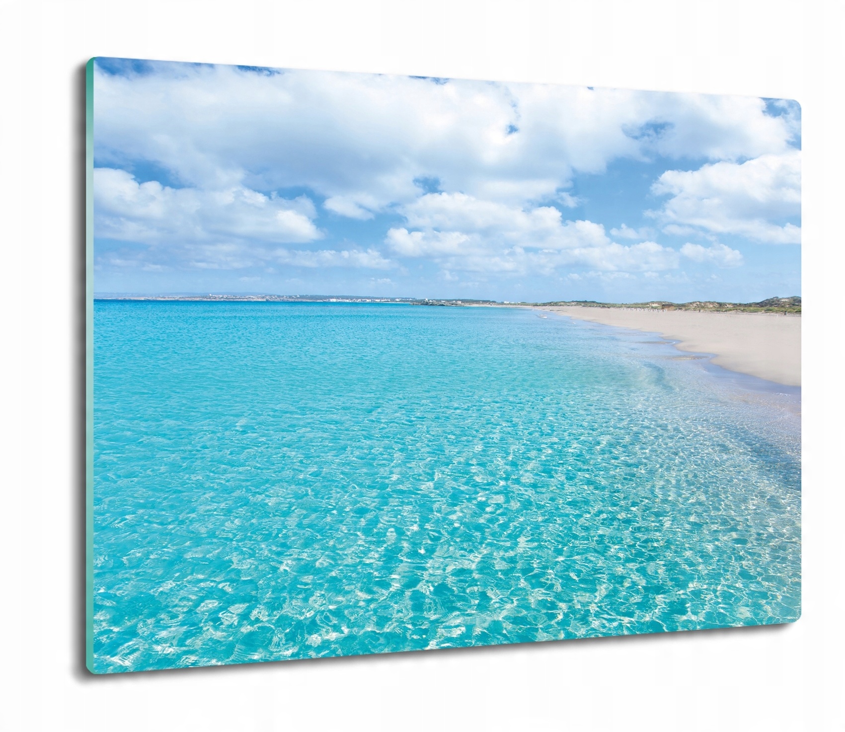 

Plaża chmur ocean 60x52 deska na prezent szklana