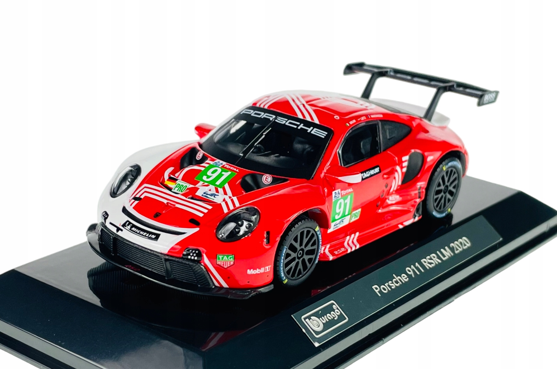 Bburago Race Porsche 911 Rsr LM 2020 1:43 Vitrína Le Mans 38308 Nové